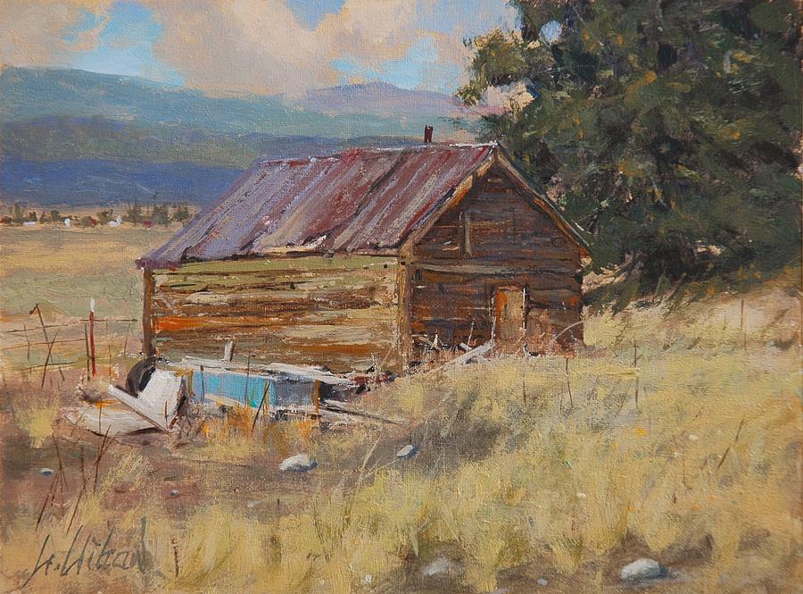 Cripple Creek Cabin Painting By Greg Clibon