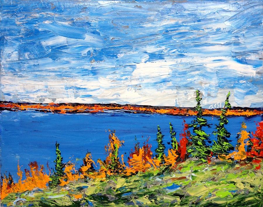 Crisp Colourful Fall - Lake of the Woods Painting by Desmond Raymond