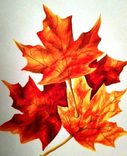 Crisp Leaves Painting by Trish Hernandez - Fine Art America