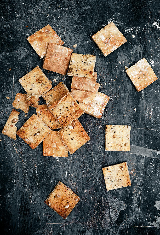 Crispbread On Metal Sheet, Directly Photograph by Johner Images