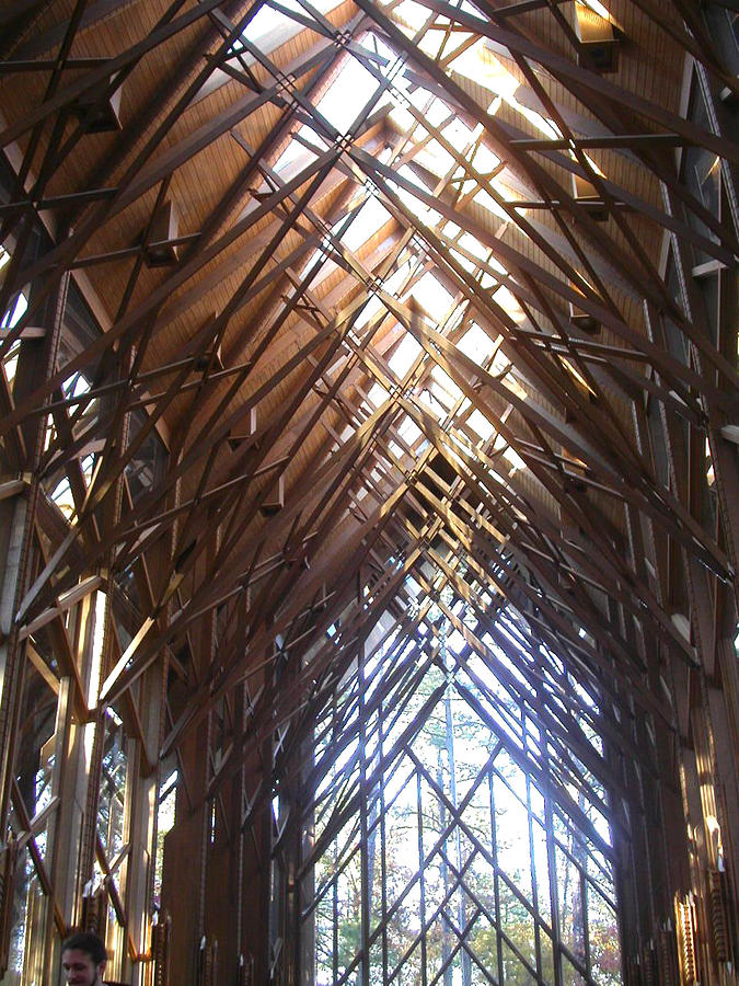 Architecture Photograph - Criss Cross Chapel by Anne Cameron Cutri