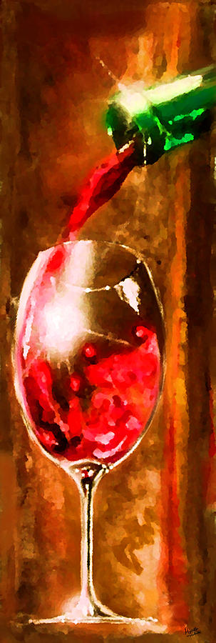 Wine Painting - Cristallo 2 by Marcello Cicchini