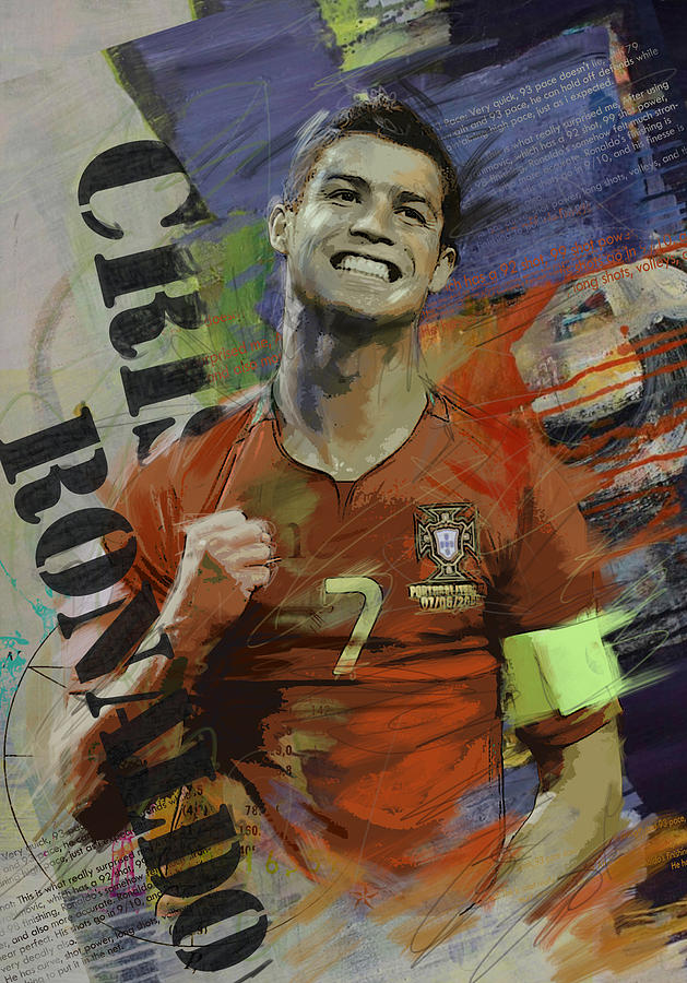 Cristiano Ronaldo - B Painting by Corporate Art Task Force