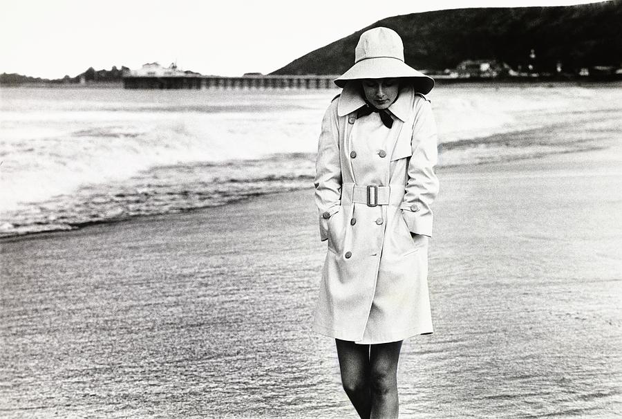 Cristina Ferrare Wearing A Misty Harbor Raincoat Photograph by Henry Clarke