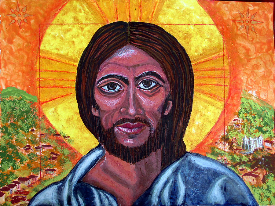 Cristo Pantocrator in Matagalpa Painting by Sarah Hornsby