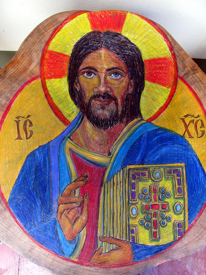 Cristo Pantocrator Painting by Sarah Hornsby