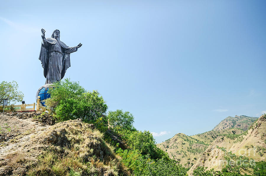 Cristo Rei Statue Near Dili East Timor Timor Leste Photograph
