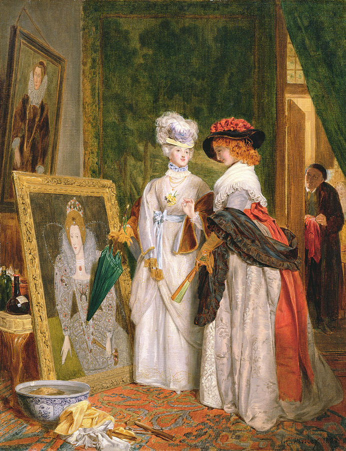 Critics On Costume, Fashions Change Painting by John Callcott Horsley ...