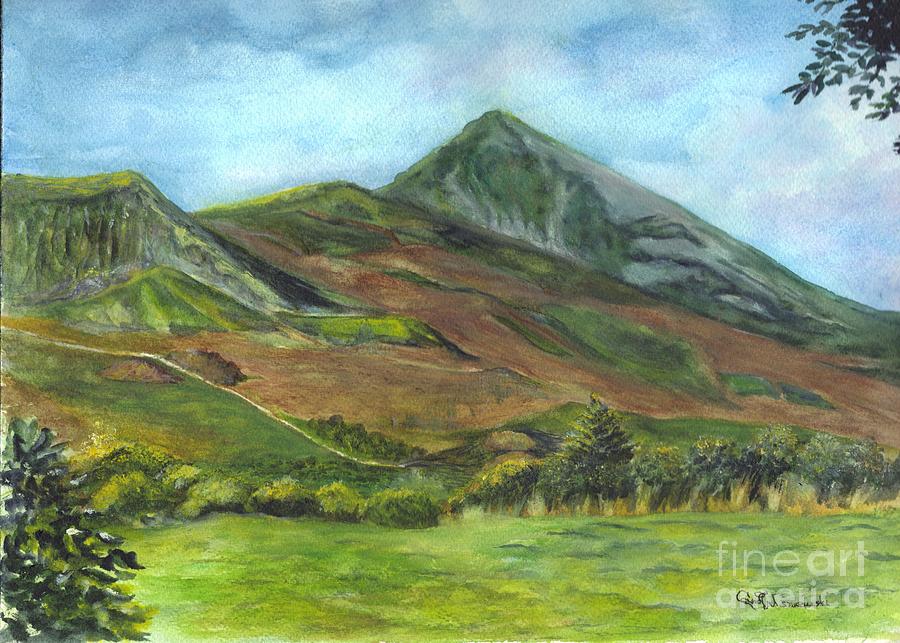 Croagh Saint Patricks Mountain in Ireland  Painting by Carol Wisniewski