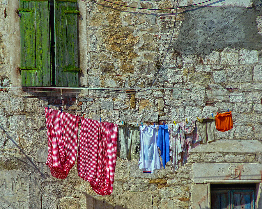 Croatian Clothes Line Photograph by Don Wolf