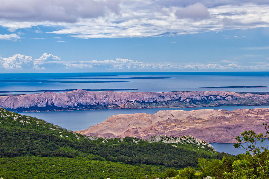 Croatian islands aerial view from Velebit Photograph by Brch Photography