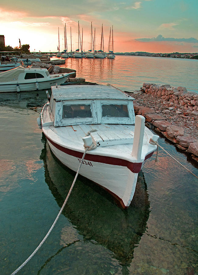 Croatian marina Photograph by Dennis Cox