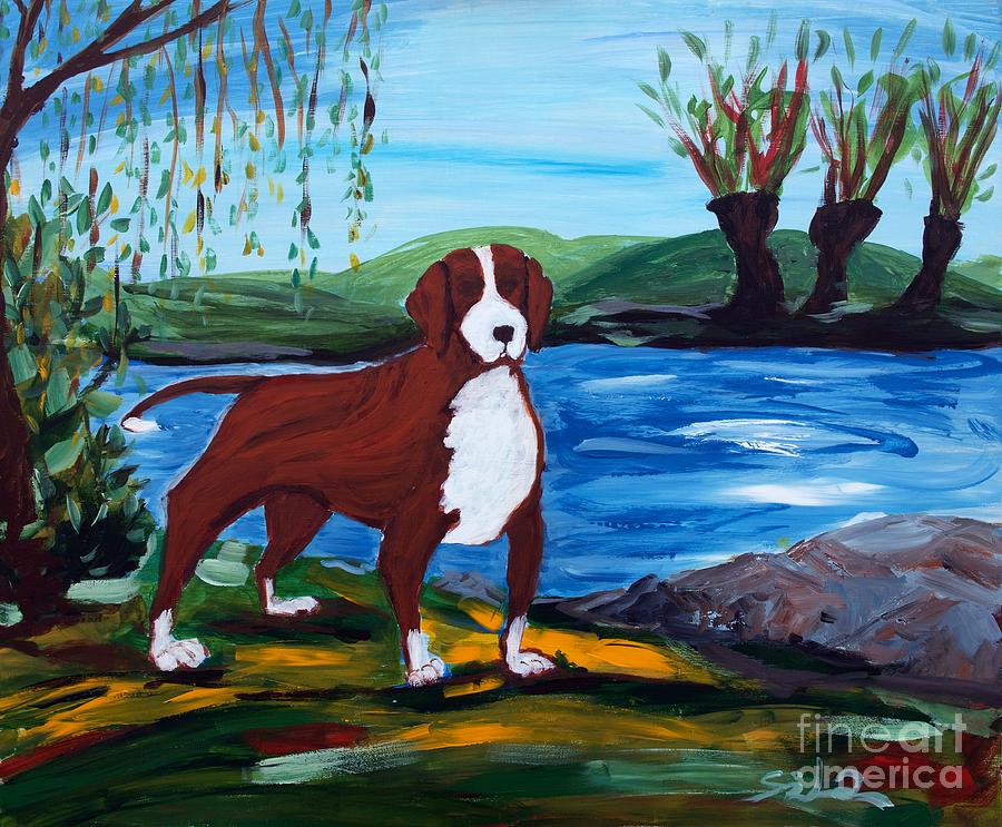 Croatian Posavian Hound Dog Painting by Lidija Ivanek - SiLa