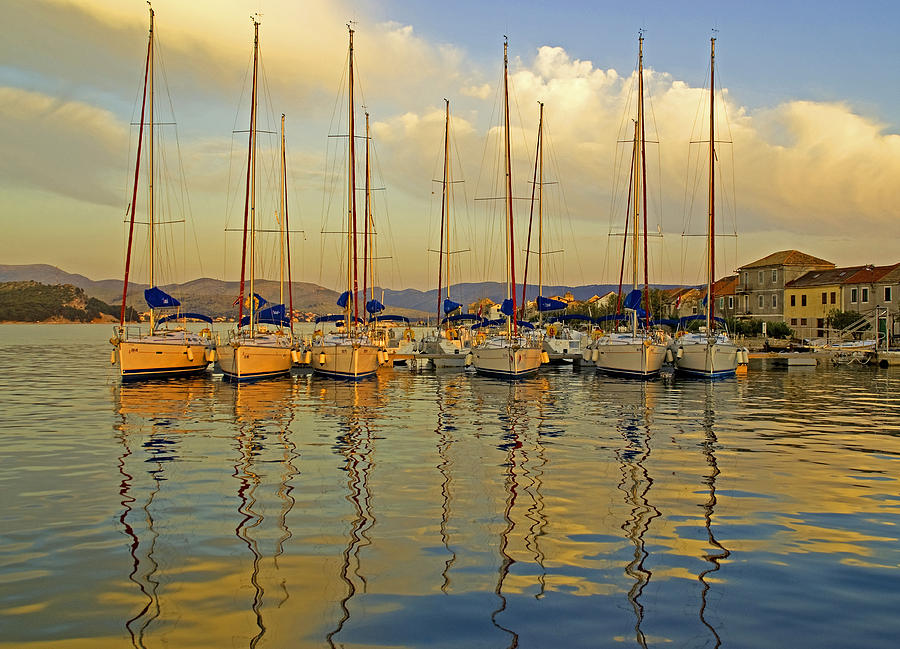 Croatian sailboats Photograph by Dennis Cox
