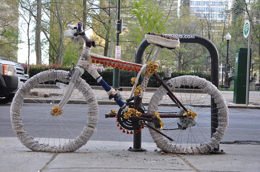 Crocheted Bicycle Photograph by Bill Cannon