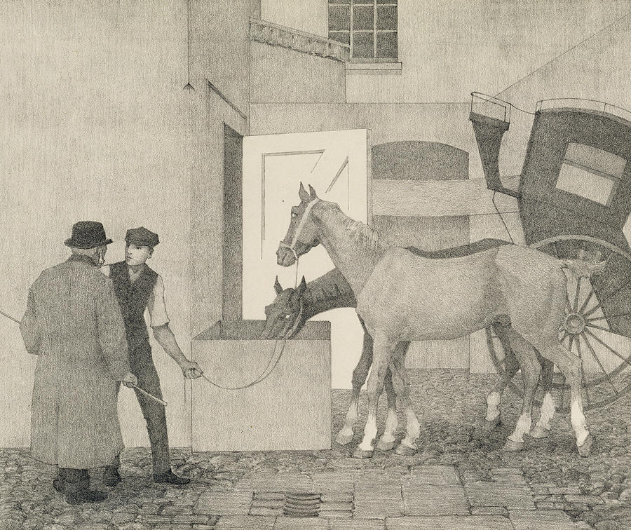 Horse Drawing - Crocks by Robert Bevan
