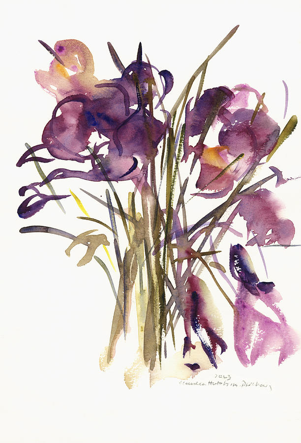 Flower Painting - Crocus by Claudia Hutchins-Puechavy