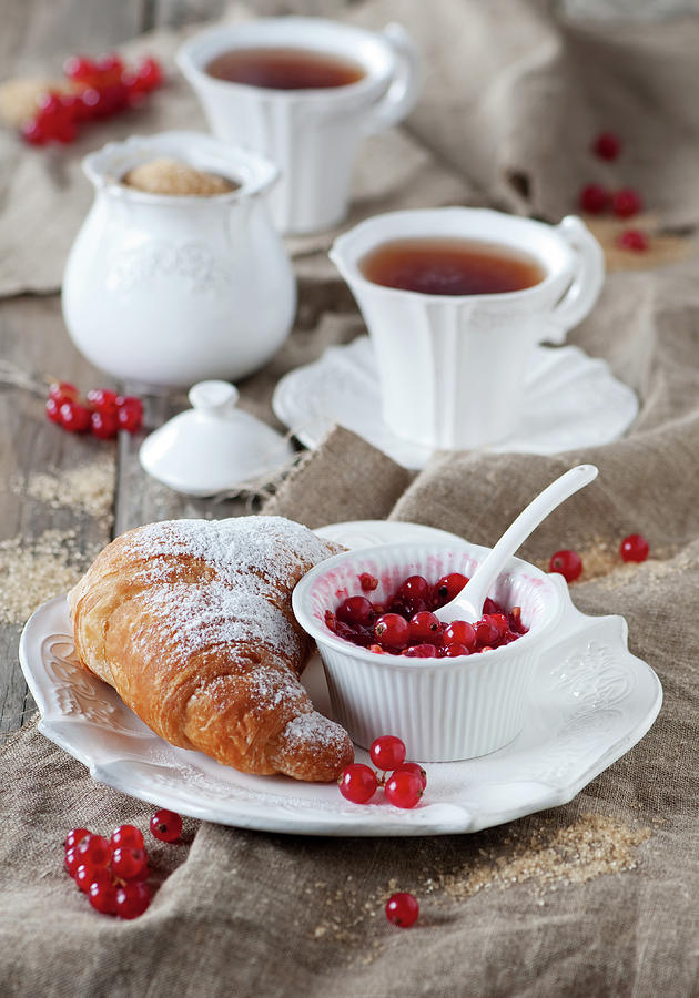 Croissant With Jam Photograph by Oxana Denezhkina