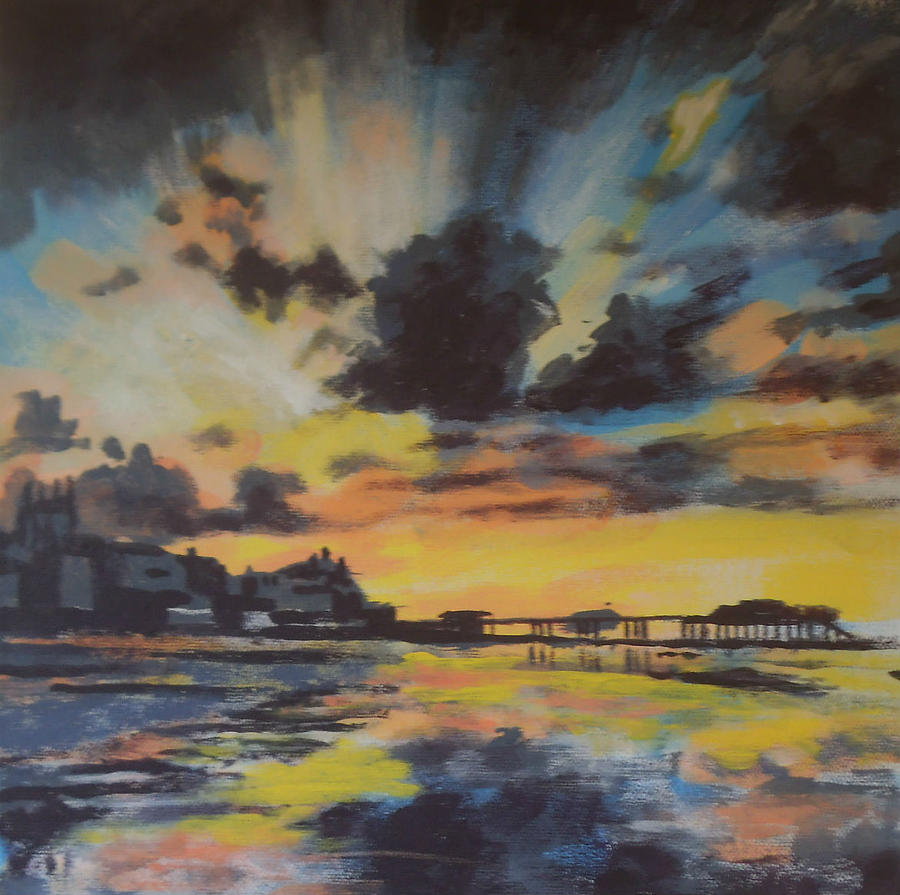 Cromer Sunset Painting by Karen Jane Green - Fine Art America