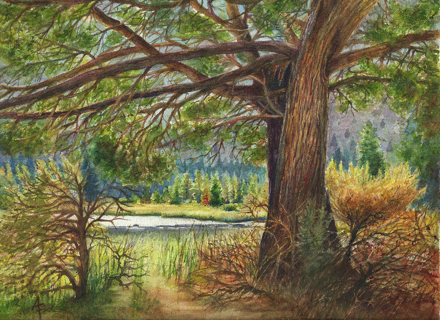 Crooked River Shade Painting by Arthur Fix
