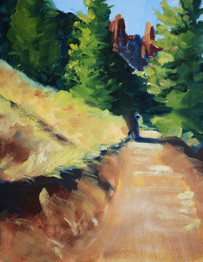 Summer Painting - Crooked River Trail by Nancy Merkle