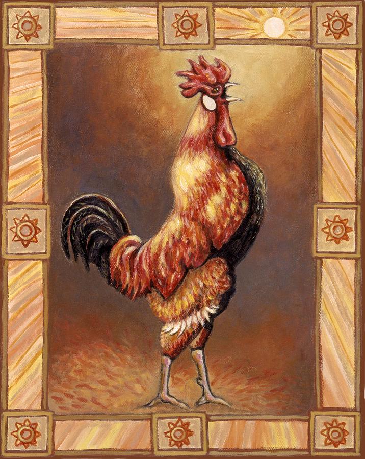 Rooster Painting - Crooner the Rooster by Linda Mears