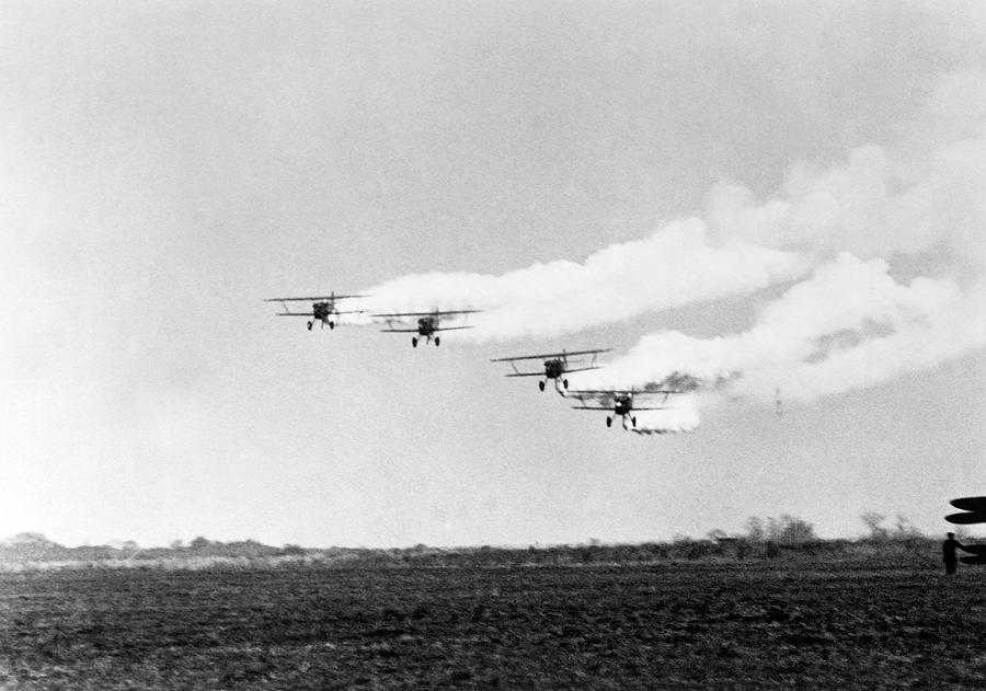 Crop Dusting Photograph by Underwood Archives