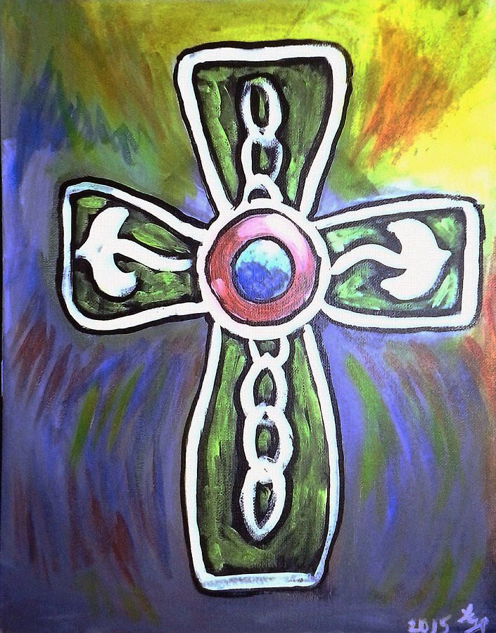 Cross 2015 Painting by Loretta Nash