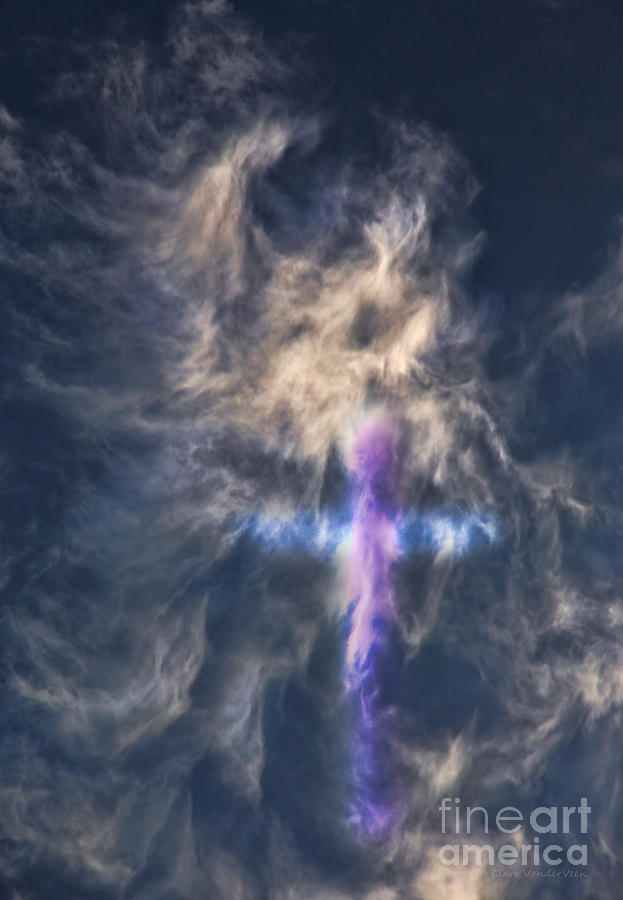 Cross and Angel Cloud Photograph by Clare VanderVeen