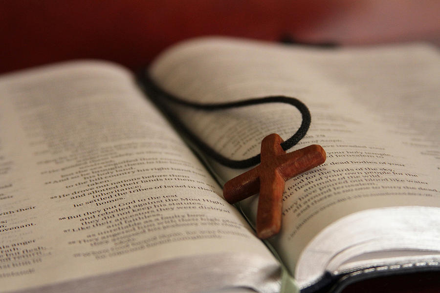 Cross and Bible Photograph by Jackson Pearson