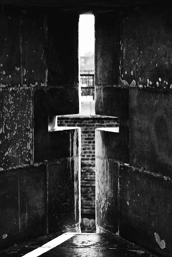 Black And White Photograph - Cross at Tower Hill by Christi Kraft