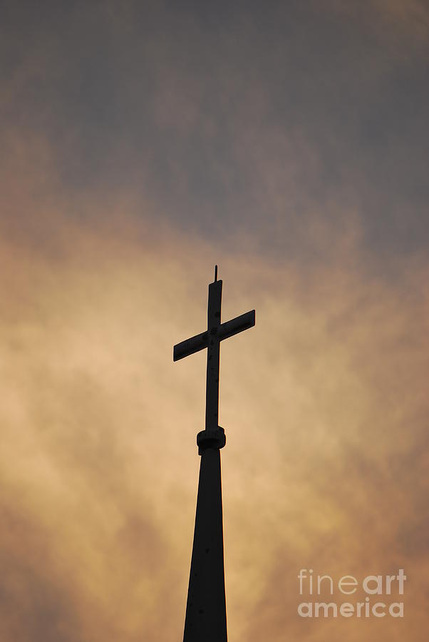 Silhouette of the Cross Photograph by Bob Sample
