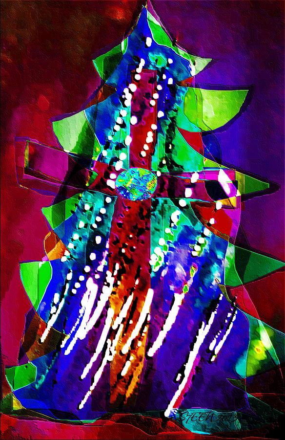 Cross Christmas Tree Digital Art by Christine Nichols