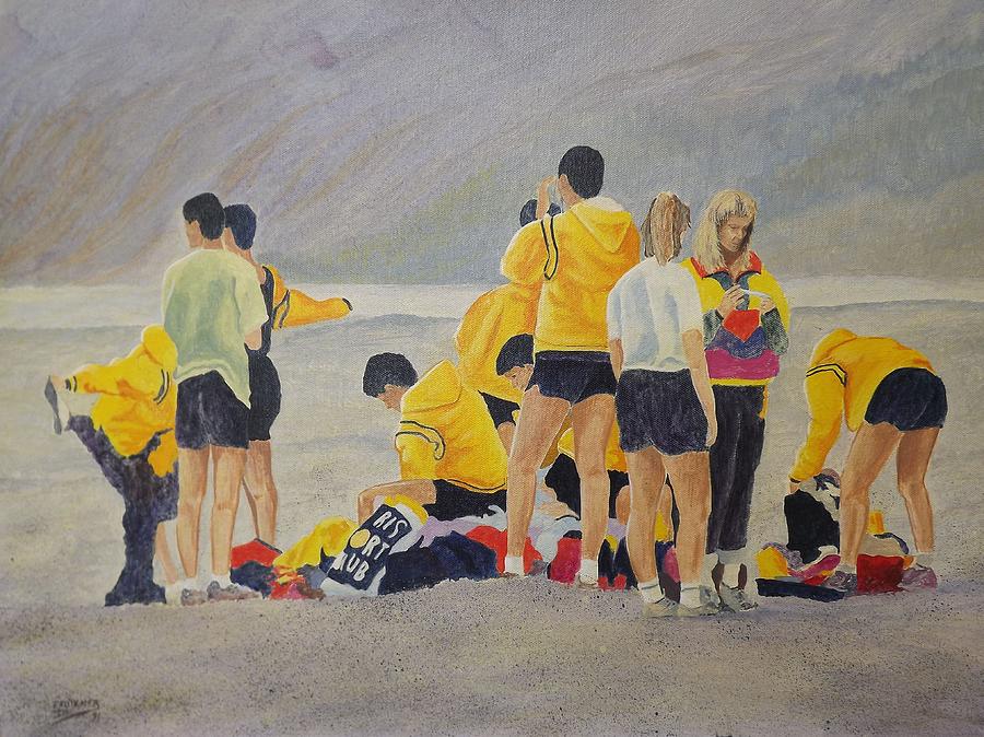 Cross Country Beach Run Painting by Richard Faulkner