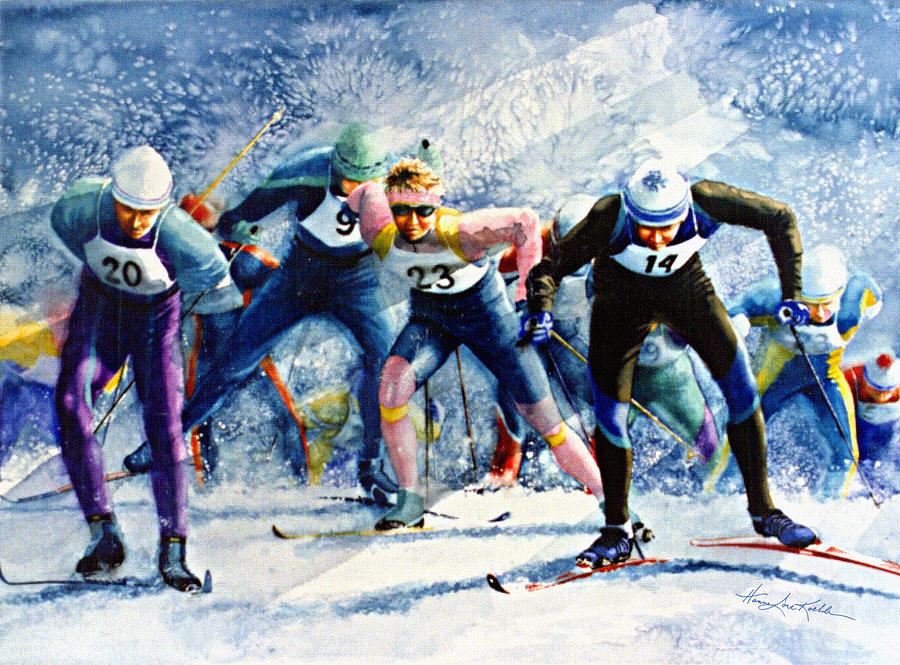 Sports Painting - Cross-Country Challenge by Hanne Lore Koehler