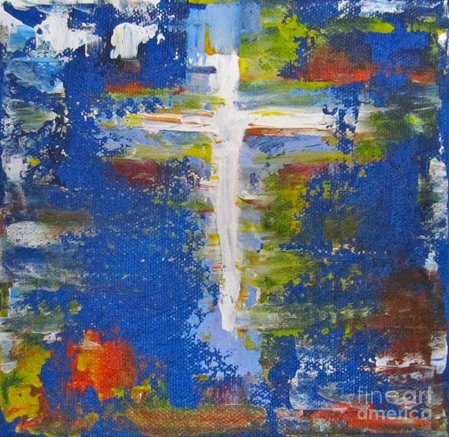 Abstract Painting - Cross I by Nikolina Gorisek