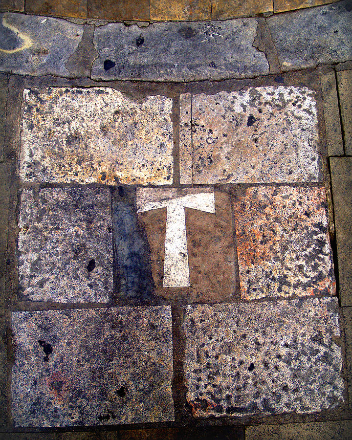 Cross in stone - Ciutadella de Menorca emblemathic cross of san joan  Photograph by Pedro Cardona Llambias