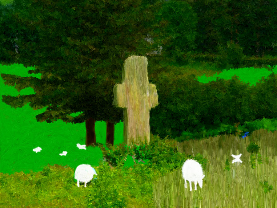 Cross in the Countryside Painting by Bruce Nutting
