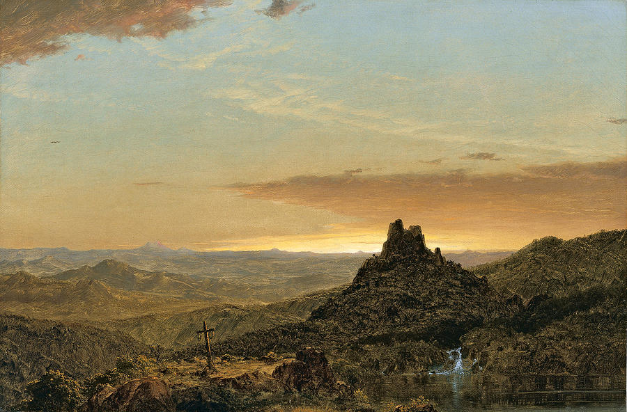 Cross in the Wilderness Painting by Frederic Edwin Church