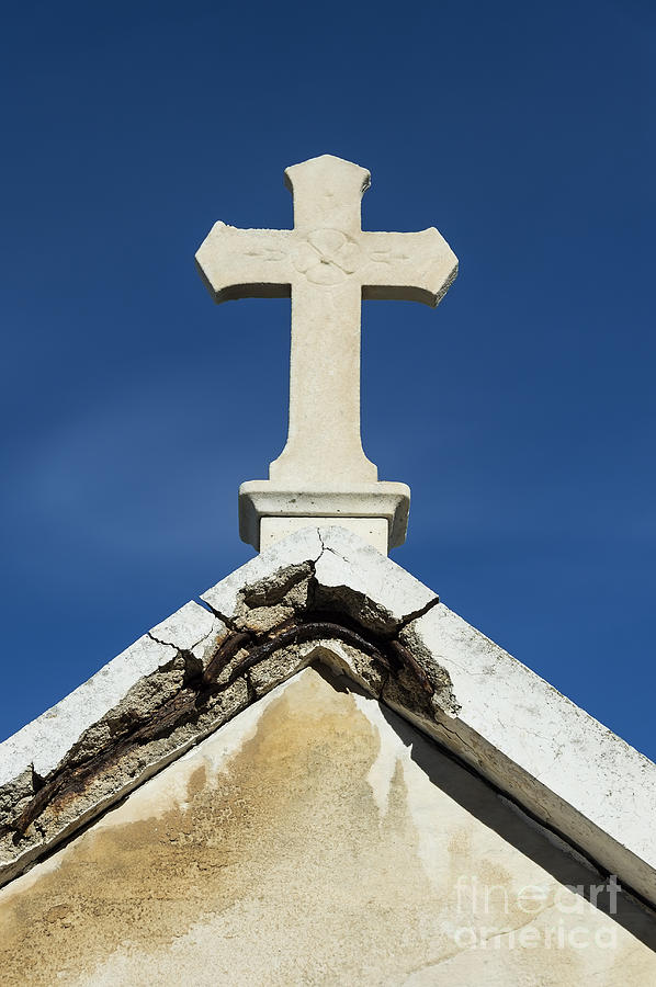 Cemetery Photograph - Cross  by John Greim