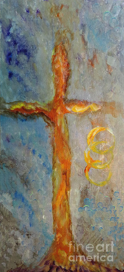 Cross of Endless Love Painting by Ella Kaye Dickey