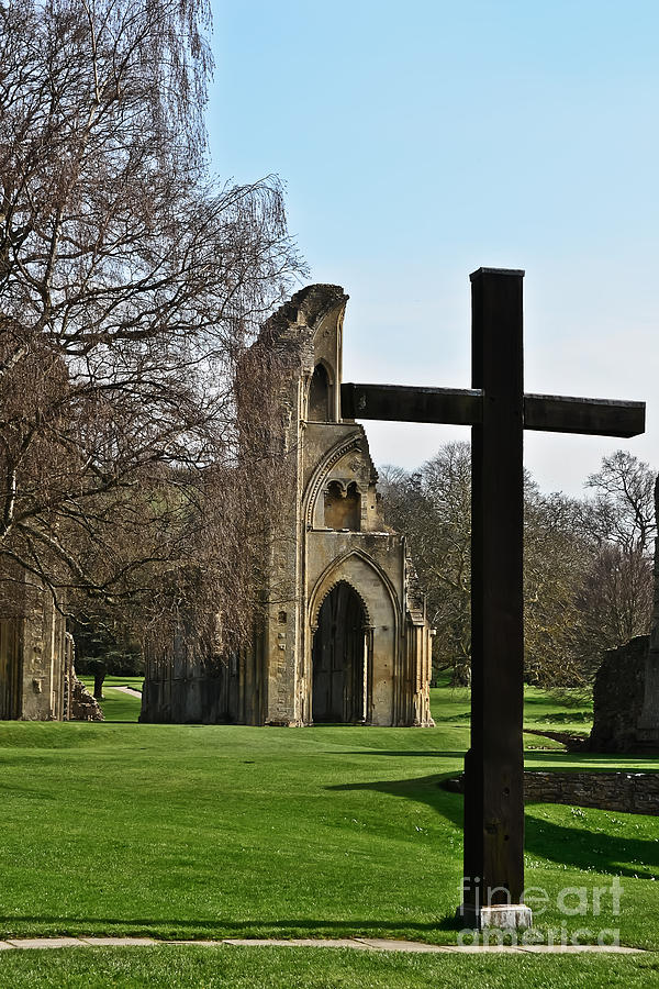 Cross of Glastonbury Abbey Photograph by Elvis Vaughn