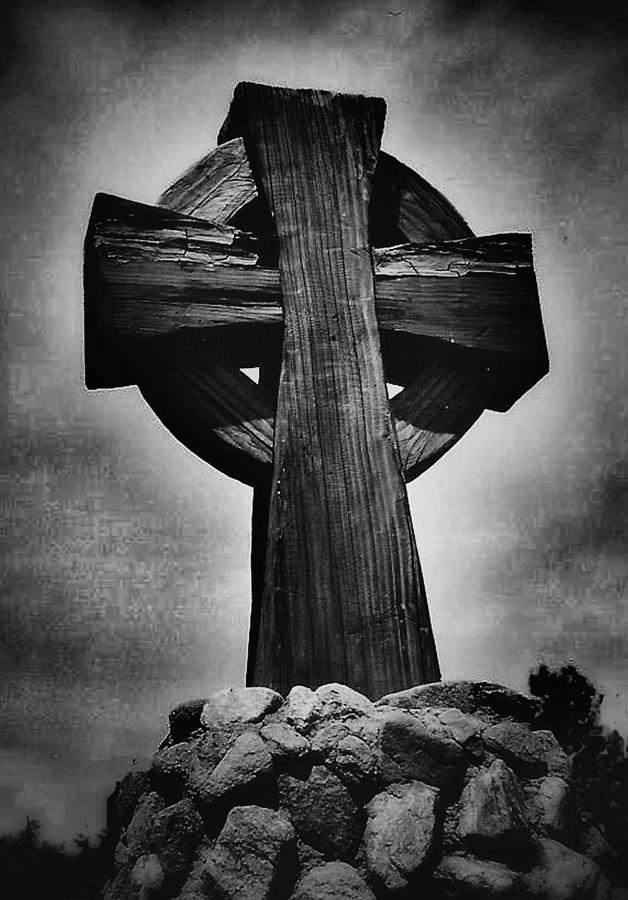 Cross of the Rocks in Black and White Photograph by Nadalyn Larsen