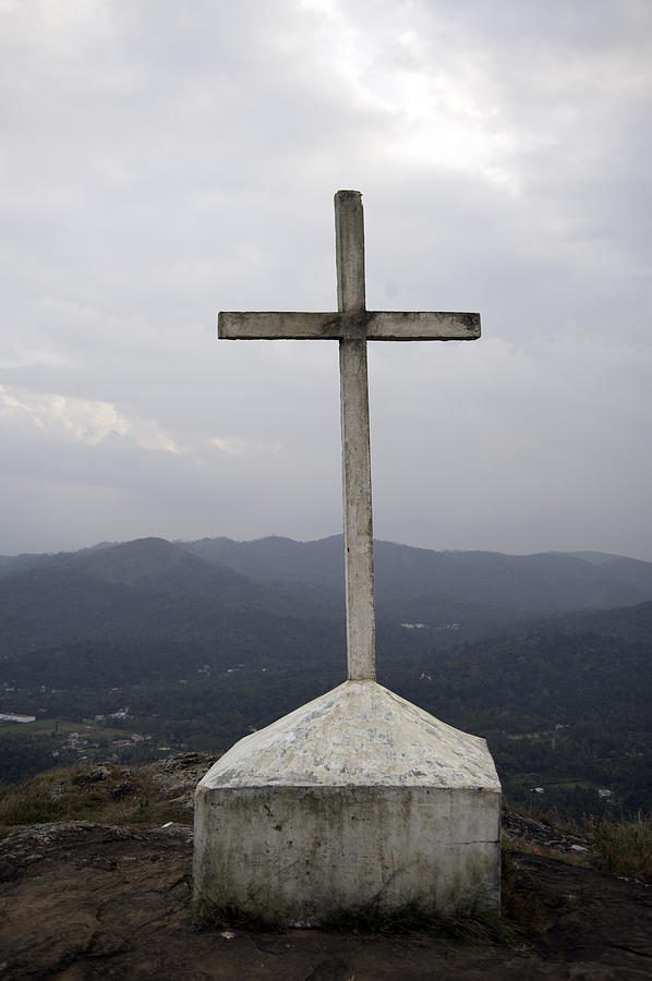 Cross on a hill in the state of Kerala in India Photograph by Ashish Agarwal