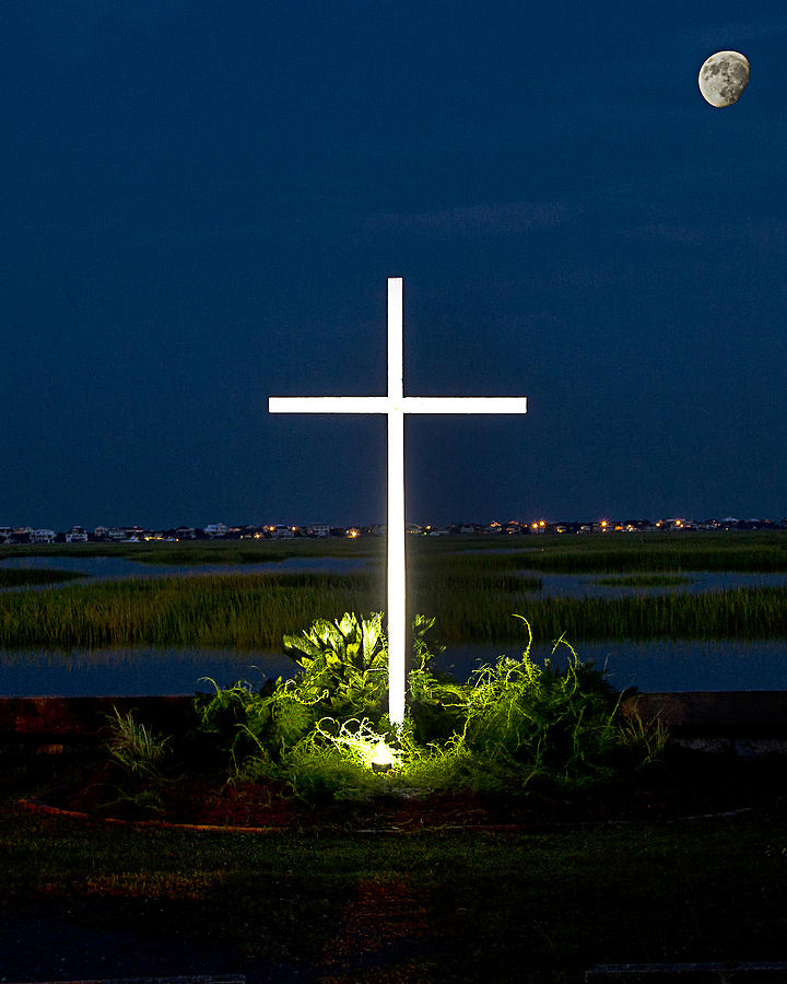 Cross on the Inlet Photograph by Bill Barber