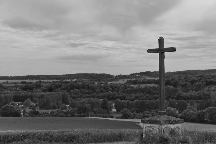 Cross over the Village Photograph by Maj Seda