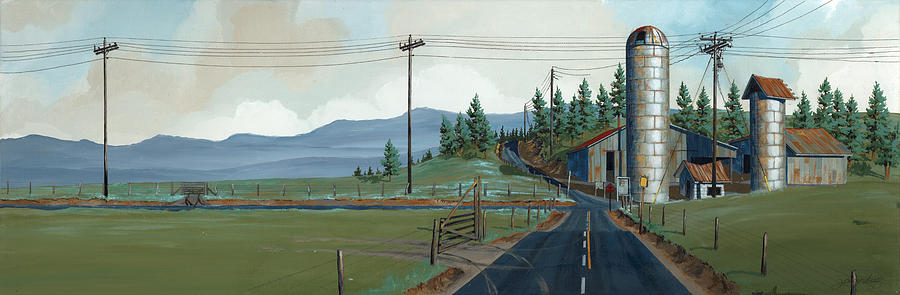 Landscape Painting - Cross Roads by John Wyckoff