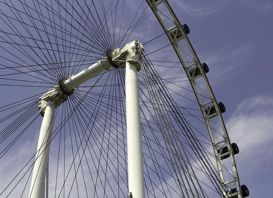 Cross section of the Singapore Flyer with detailed view of center and spokes Photograph by Ashish Agarwal