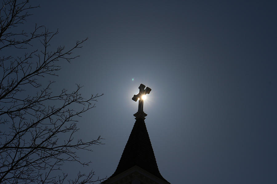 Cross Silhouette  Photograph by Kirkodd Photography Of New England