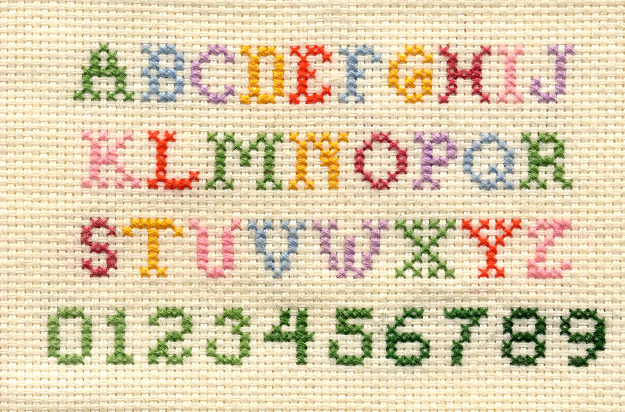 Cross-stitch Alphabet And Numbers Photograph by NNehring